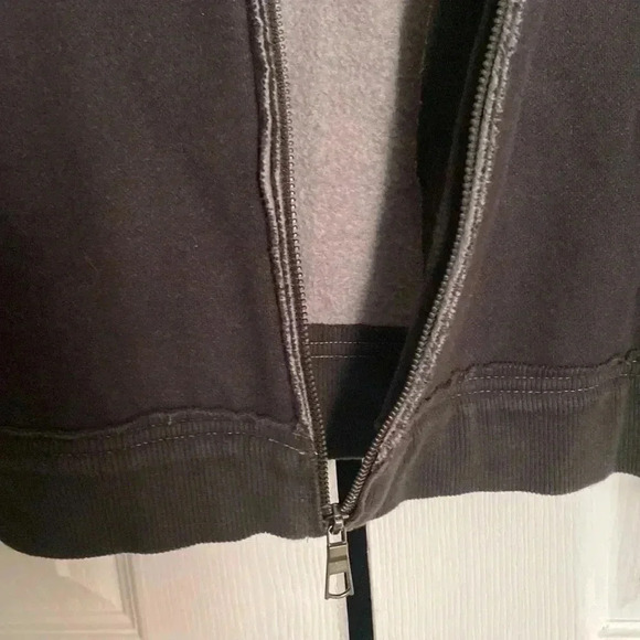 Industry zipper black & gray sweatshirt jacket - Picture 11 of 16